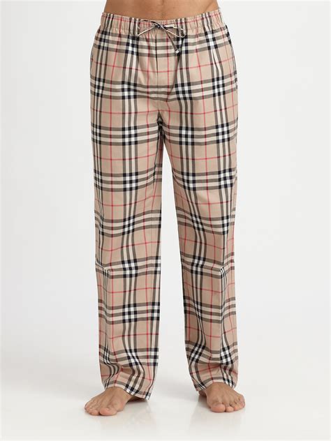 burberry cotton wide-leg pants men|Burberry pajama pants men.